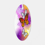 Ornement En Métal Papillons Monarque sur Arrière - plan pourpre (Avant gauche)