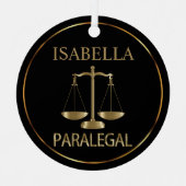 Ornement En Métal Paralégal - Noir et Or (Recto)