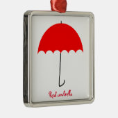 Ornement En Métal Parapluie rouge (Droite)
