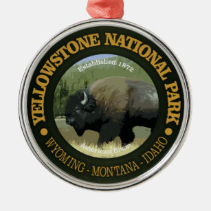 Ornement En Métal Parc national de Yellowstone (bison)