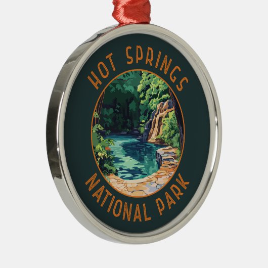 Ornement En Métal Parc national des sources chaudes Cercle en détres (Droite)