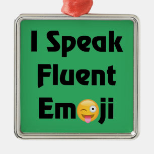 Ornement En Métal Parlez Emoji fluide