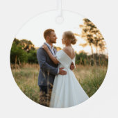 Ornement En Métal Parties scintillant d'argent Royal Blue Foil Notre (Verso)