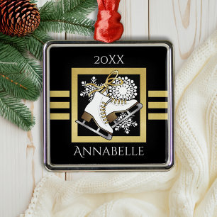 Ornement En Métal Parties scintillant en or noir moderne personnalis