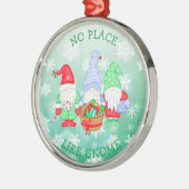 Ornement En Métal Pas d'endroit comme Gnome, Noël (Gauche)
