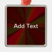 Ornement En Métal Patchwork de dégradé circulaire rouge à vert (Devant)