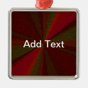 Ornement En Métal Patchwork de dégradé circulaire rouge à vert