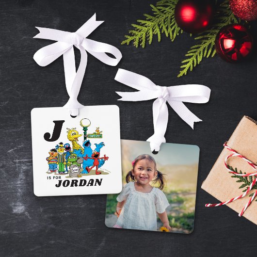 Ornement En Métal Pâtes sésame | Nom personnalisé avec photo