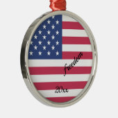 Ornement En Métal Patriotique American Flag Freedom Orament modifiab (Droite)