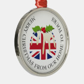 Ornement En Métal Patriotique | Pudding de Noël | UNION JACK (Droite)