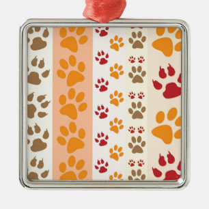 Ornement En Métal Paw Prints cute Dog Lovers