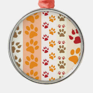 Ornement En Métal Paw Prints cute Dog Lovers