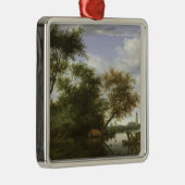 Ornement En Métal Paysage boisé de rivière (Droite)