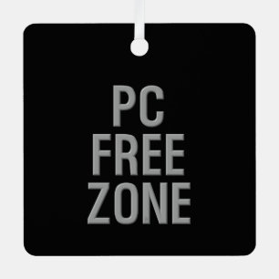 Ornement En Métal PC Free Zone noir métal carré ornement