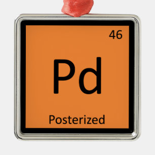 Ornement En Métal Pd - Tableau périodique de chimie de mème affiché