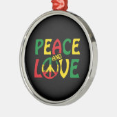 Ornement En Métal PEACE and LOVE, reggae (Gauche)