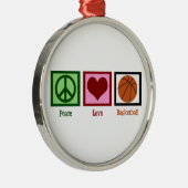 Ornement En Métal Peace Love Basket (Droite)