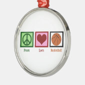 Ornement En Métal Peace Love Basket (Gauche)