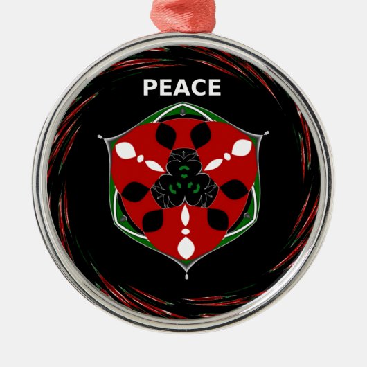 Ornement En Métal "Peace : with Shield Emblem" (Devant)