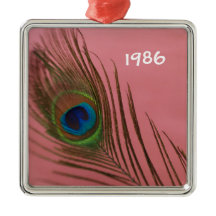 Peacock rose foncé Plume encore vie