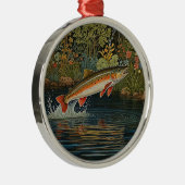 Ornement En Métal Pêche à la mouche rustique (Droite)