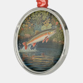 Ornement En Métal Pêche à la mouche rustique (Gauche)