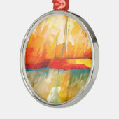 Ornement En Métal Peinture Abstraite moderne (Gauche)