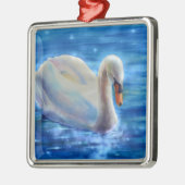 Ornement En Métal Peinture d'aquarelle blanche pour cygne (Gauche)