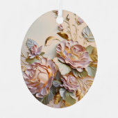 Ornement En Métal Peinture de Pâques florale (Recto)