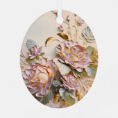 Ornement En Métal Peinture de Pâques florale (Verso)