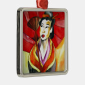 Ornement En Métal peinture originale d'art Geisha (Droite)