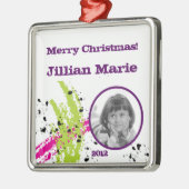 Ornement En Métal Peinture verte à chaux rose personnalisée (Gauche)