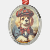 Ornement En Métal Peinture Vintage sur chiot (Gauche)