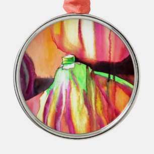 Ornement En Métal Peintures originales aquarelles de figues violette