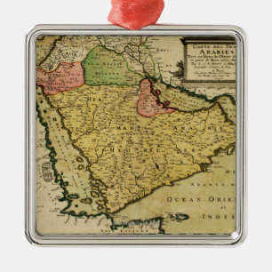 Ornement En Métal Péninsule Arabe de la carte de Moyen-Orient