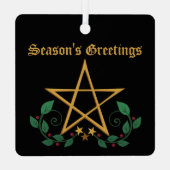 Ornement En Métal Pentacle Star Witchy Ornament (Verso)
