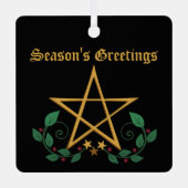 Ornement En Métal Pentacle Star Witchy Ornament (Recto)