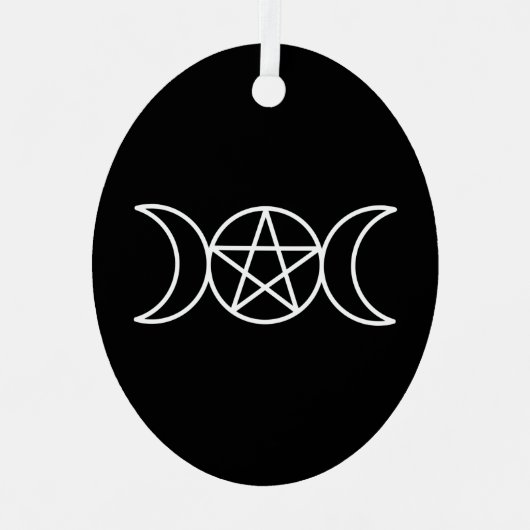 Ornement En Métal Pentacle triple lune (Recto)