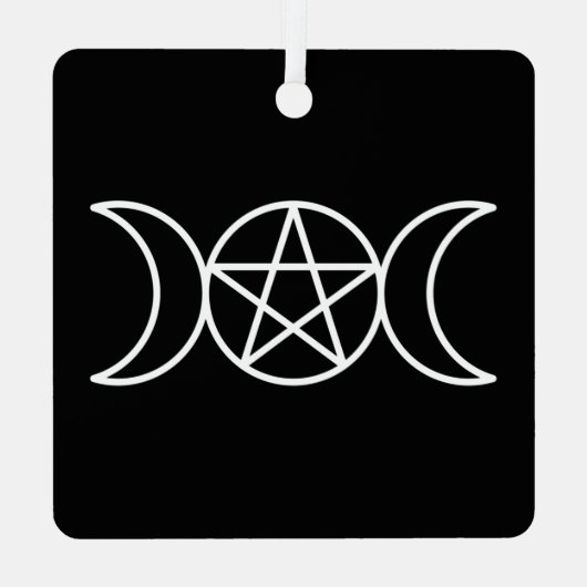 Ornement En Métal Pentacle triple lune (Verso)