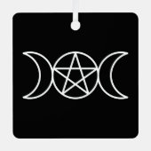 Ornement En Métal Pentacle triple lune (Recto)