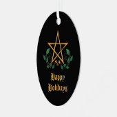 Ornement En Métal Pentacle Wiccan (Avant gauche)