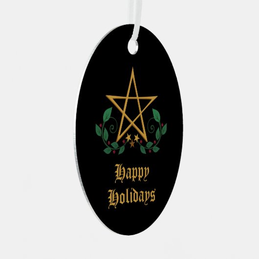 Ornement En Métal Pentacle Wiccan (Avant droite)