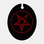 Ornement En Métal Pentagram Red Devil (Verso)