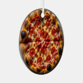 Ornement En Métal Pepperoni et fromage Pizza Noël (Avant droite)