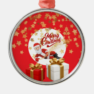 Ornement En Métal Père Noël cool Vacances de Noël à Noël 🎅
