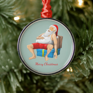 Ornement En Métal Père Noël la veille de Noël
