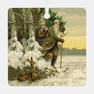 Ornement En Métal Père Noël vintage Noël victorien vacances Arbre