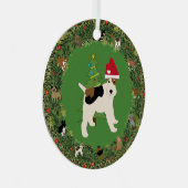 Ornement En Métal Père Noël Wire Fox Terrier (Avant droite)