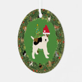Ornement En Métal Père Noël Wire Fox Terrier (Avant gauche)