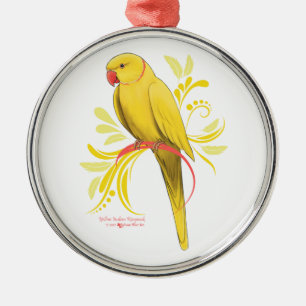 Ornement En Métal Perroquet indien Ringneck
